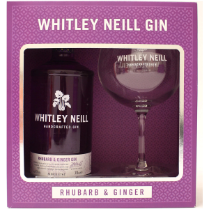 Džins Whitley Neill Rhubarb& Ginger 43% 0.7l+Copa glāze