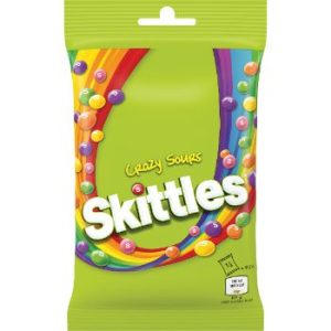 Želejkonfektes Skittles Crazy Sours 125g