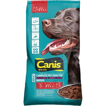 Barība suņiem Canis Major ar lielopu gaļu 3kg