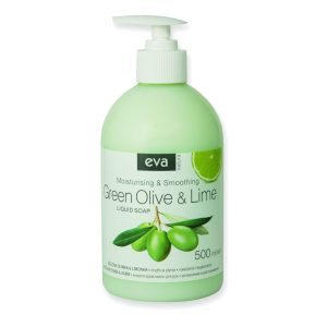 Šķidrās krēmziepes EVA Natura Green Olive&Lime 500ml
