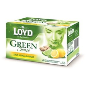 Tēja Loyd zaļā Sense ar citrona un laima garšu 34g