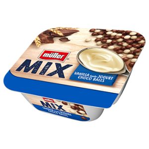 Jogurts Muller mix ar šokolādes bumbiņām 4.8% 130g