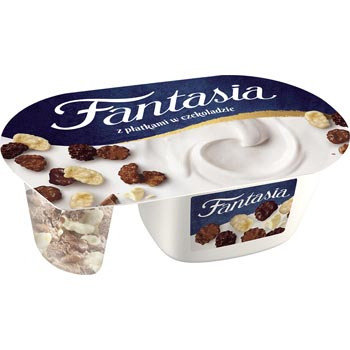 Jogurts Fantasia ar šokolādes pārslām 102g