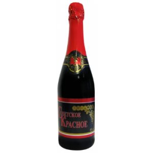 Dzirkstošais vīns Sovetskoje Krasnoje p/s sarkans 10% 0.75l