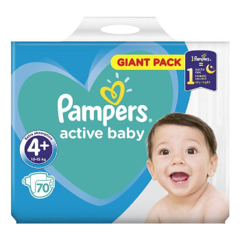 Autiņbiksītes Pampers Active Baby S4+ 70gb GP