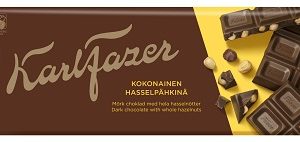 Šokolāde Fazer tumšā ar veseliem lazdu riekstiem 200g