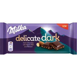 Šokolāde Milka Delicate Dark Almond 85g