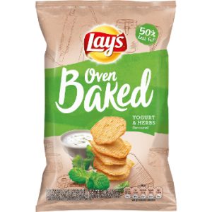 Čipsi Lays Oven Baked ar jogurta un zaļumu garšu 125g
