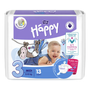 Autiņbiksītes Happy Midi 5-9 kg 13gb