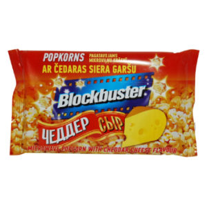 Popkorns mikroviļņu Blockbuster čedara siers 99g