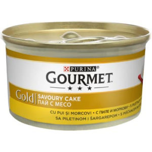 Barība kaķiem Gourmet Gold Savouty cake vista/burk 85g
