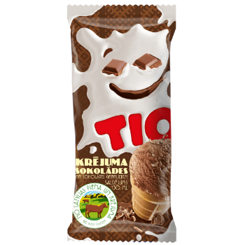Saldējums Tio šokolādes ar šok.gab.vaf.glāz.130ml/80g