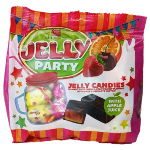 Konfektes  želejas Jelly party assorted with chocolate 250g
