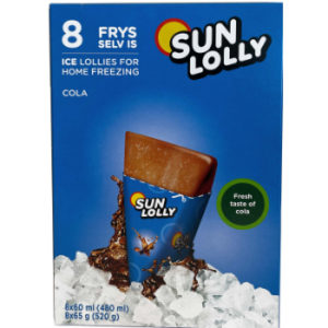 Saldējums sulas Sun Lolly cola 8 x 65g/60ml 520g/480ml