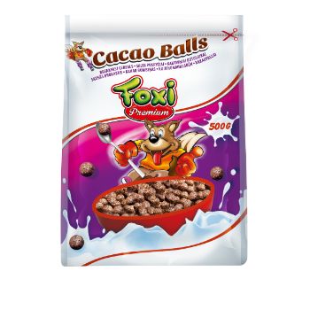 Sausās brok. bumbiņas ar kakao Foxi 500g