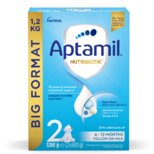 Piena maisījums Aptamil 2 no 6mēn 1.2kg