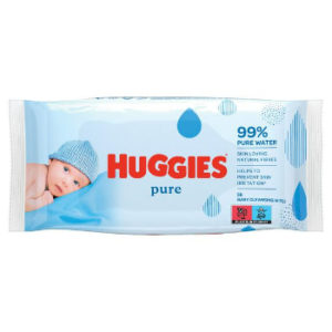 Salvetes mitrās Huggies Pure 56gab