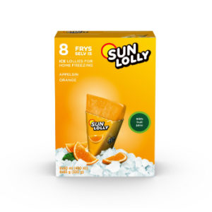 Saldējums sulas Sun Lolly apelsīns 8 x 65g/60ml 520g/480ml