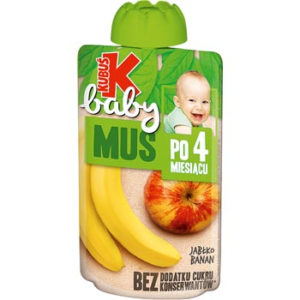 Biezenis Kubuš Baby ābolu-banānu no 4 mēn. 100g