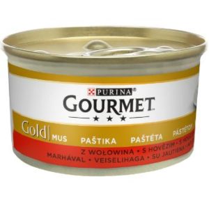 Barība kaķiem Gourmet Gold pastete liellopu 85g