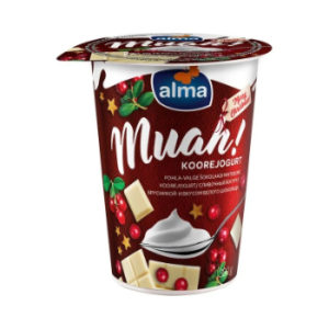 Jogurts saldkr.ar brūklenēm un balt.šok.garšu 380g