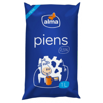Piens Alma 2.5% 1l polipaka