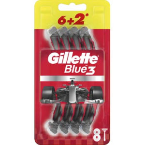 Skuvekļi Gillette Blue3 Red vienr.liet.6+2gb