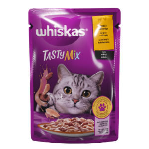 Barība kaķiem Whiskas Tasty Mix 1+ Pouch jērs