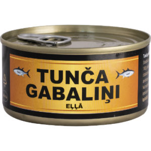 Konservi tuncis svītrains gabalos eļļā 185/130g