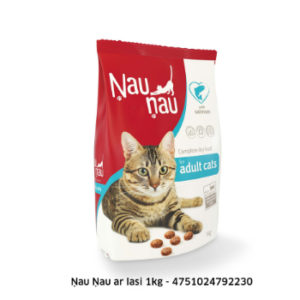Barība pieaugušiem kaķiem Ņau Ņau ar lasi 1kg