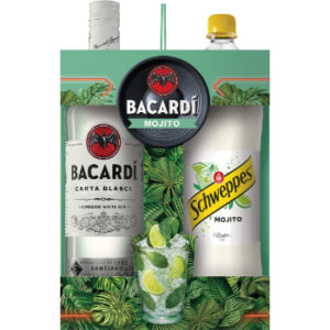 Rums Bacardi carta blanca 0.7l 37.5% + Schweppes Mojito
