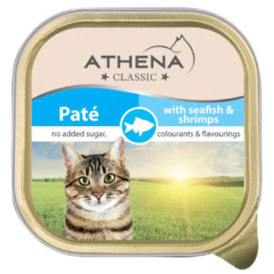 Barība kaķiem ar jūras zivīm un garnelēm Athena100 g
