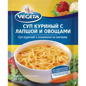 Zupa sausā Vegeta vistas ar nūdelēm un dārzeņiem 45g