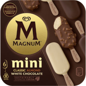 Saldējums Magnum mini Classic Almond White 6x55 ml