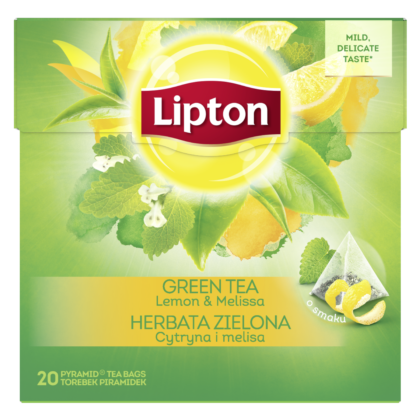 Tēja Lipton Py Lemon Melissa zaļā 20gb 36g