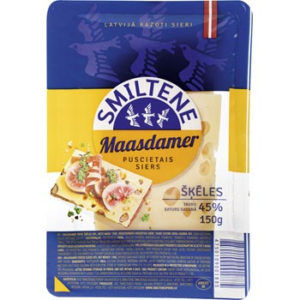 Maasdamer siers TSS 45% šķēles 150g