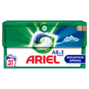 Veļas mazgāšanas kapsulas Ariel Mountain Spring 31 gb