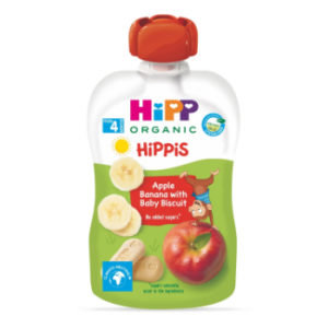 Biezenis Hipp āboli un banāni ar cepumiem tūbiņā Bio 100g