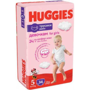 Autiņbikksītes Huggies Pants D JP S5 biksīt.Girl 12-17kg 34g