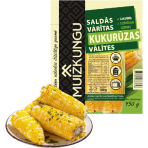 Vārītas saldās kukurūzas vālītes 450g Muižkungu