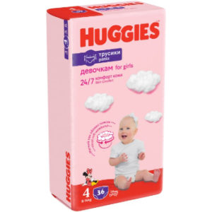 Autiņbikksītes Huggies Pants D JP S4 biksīt.Girl 9-14kg 36gb