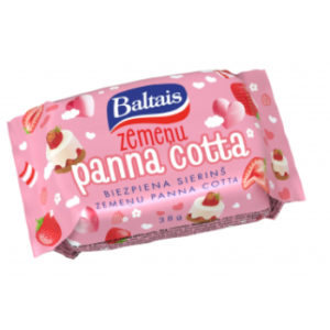 Biezpiena sieriņš Baltais zemeņu panna cotta 38g