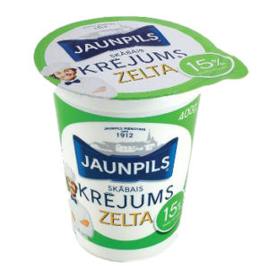 Krējums skābais Zelta 15% Jaunpils 400g