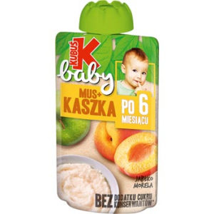 Biezputra Kubuš Baby rīsu ar ābolu un aprikožu no 6 mēn.100g