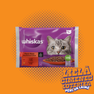 Barība kaķiem Whiskas 4 paka 1+ Meat Selection 400g