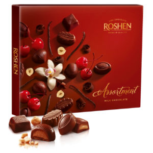 Konfekšu kārba Roshen assorti piena šokolāde 154g