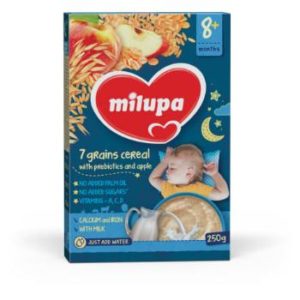 Biezputra Milupa 7 graudu ar āboliem un prebiotikām 8+ 250g