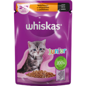 Barība kaķēniem Whiskas junior ar mājputnu gaļu 85g