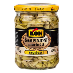 Šampinjoni marinēti sagriezti Kok 500g/270g