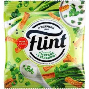 Sausiņi Flint krējums zaļumi 110g